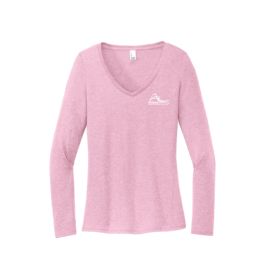 Altrusa Pink Long Sleeve V-Neck Shirt (AG310)