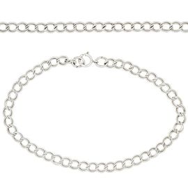 Double Link Bracelet - Sterling Silver (AJ125)