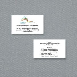 Business Cards - 2 Sides; Full Color Front/One Color Back (AG274)